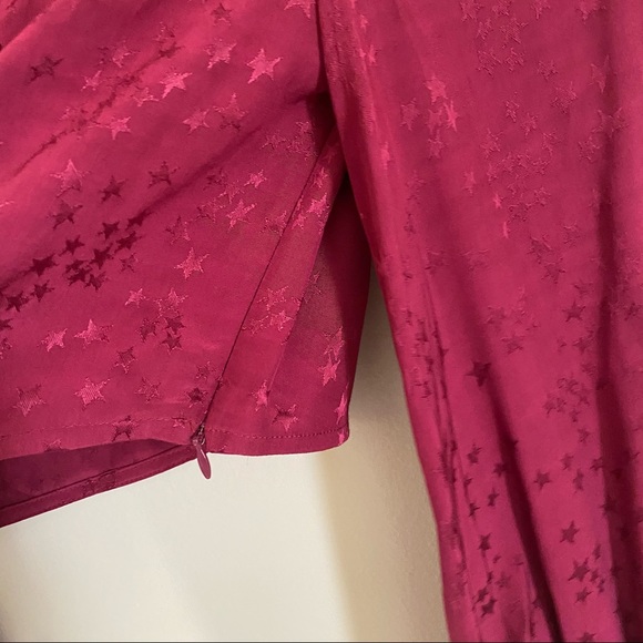 STAUD maroon mars jacquard ruched crop top NWT - Picture 5 of 12